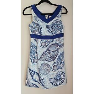 Lilly Pulitzer Originals Stuffed Shells Mini Sheath Lined Dress, White tag, Sz 0